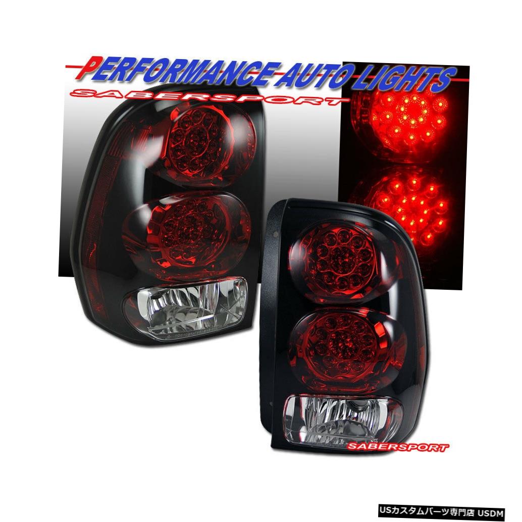 Tail light 2002-2009シボレーTrailBlazerのペアの赤いレンズLEDテールライトのセット Set of Pair Red Lens LED Taillights for 2002-2009 Chevrolet TrailBrazer 【並行輸入品】