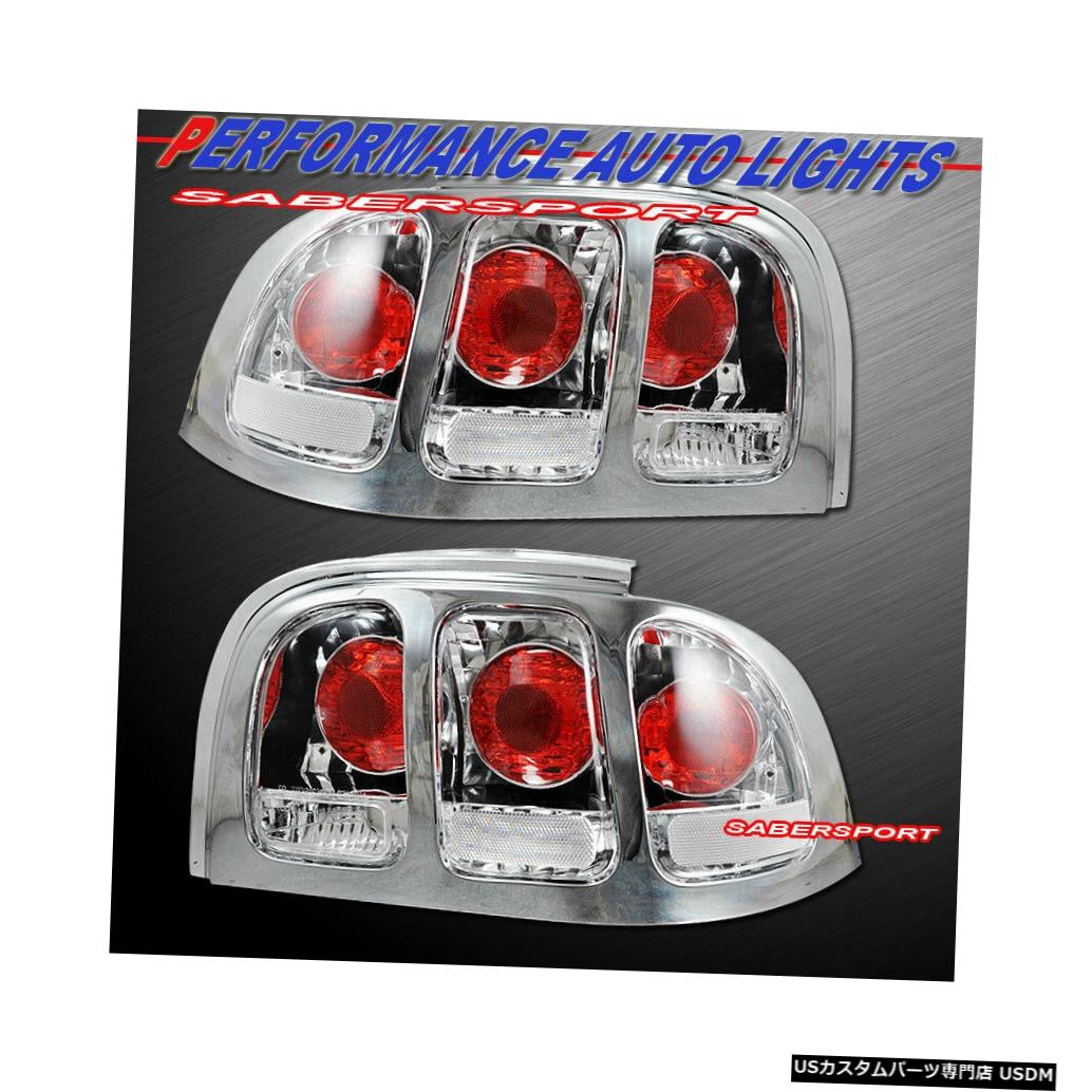 Tail light 1996-1998フォードマスタング用ペアクロームアルテッツァスタイルテールライトのセット Set of Pair Chrome Altezza Style Taillights for 1996-1998 Ford Mustang 【並行輸入品】