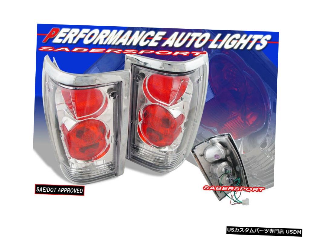 Tail light 1986-1993マツダBシリーズピックアップ用ペアクロームアルテッツァスタイルテールライトのセット Set of Pair Chrome Altezza Style Taillights for 1986-1993 Mazda B-Series Pickup 【並行輸入品】