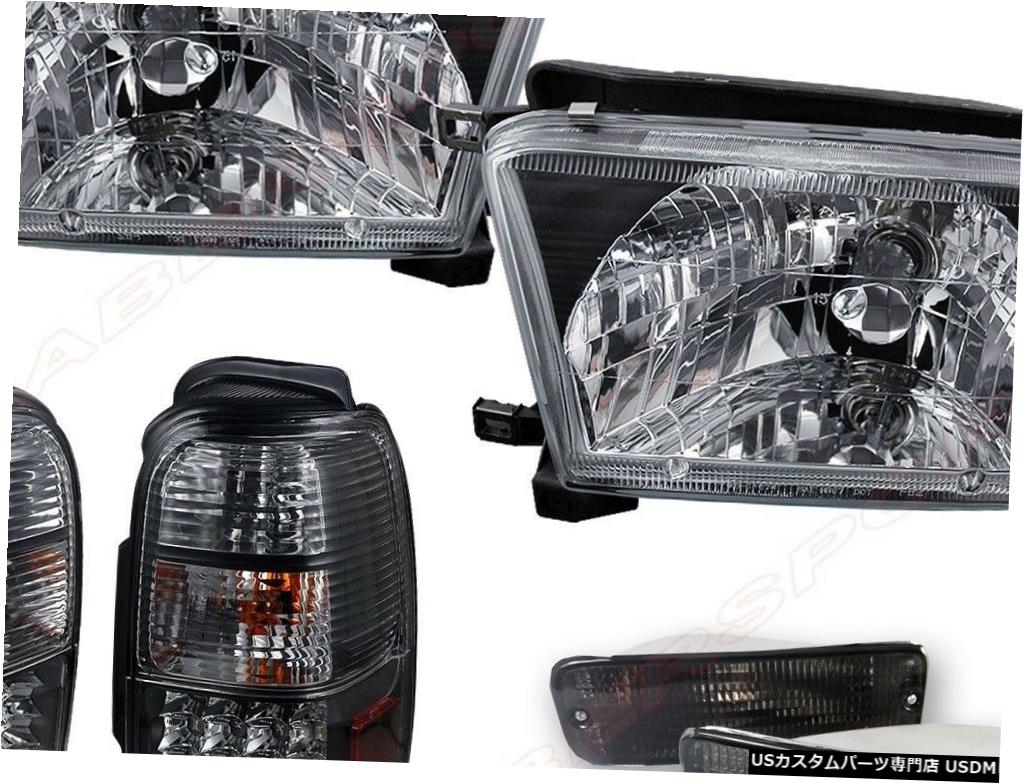 Tail light 1996-1998 4Runnerのブラックヘッドライト+ LEDテールライト+スモークバンパーライト Black Headlights + LED Taillights + Smoke Bumper lights for 1996-1998 4Runner 【並行輸入品】