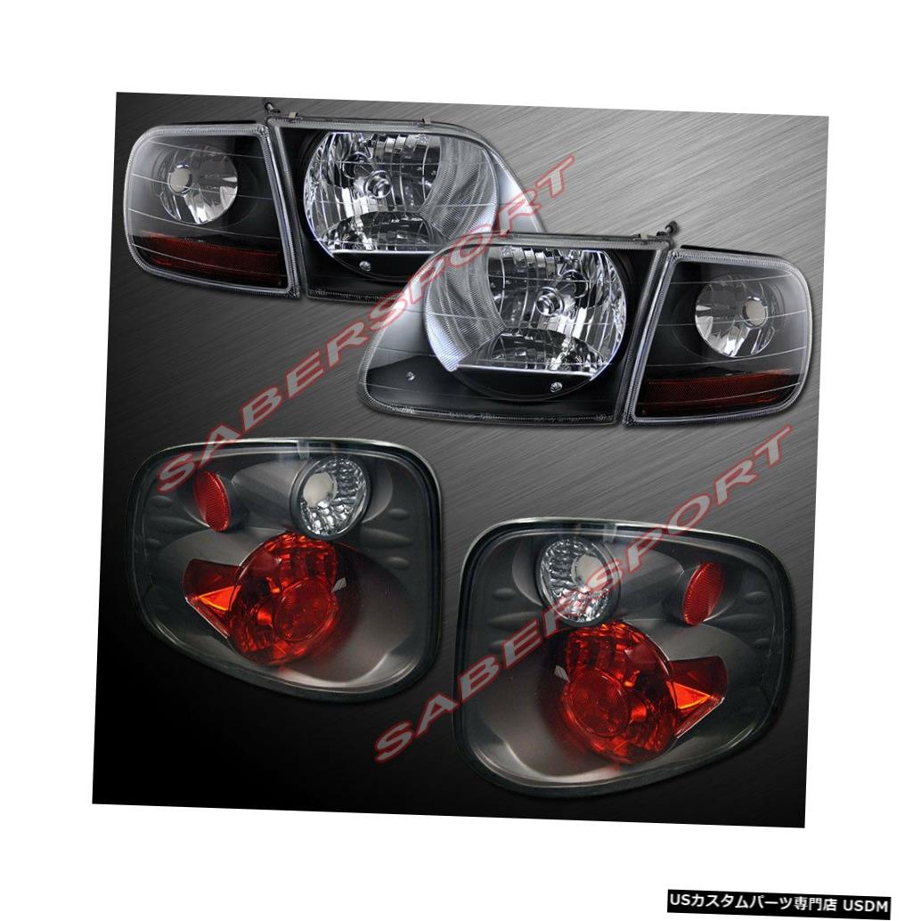 Tail light 2001-2003 F-150 SuperCrew Flareside用コーナー+テールライト付きブラックヘッドライト Black Headlights w/ Corner + Taillights for 2001-2003 F-150 SuperCrew Flareside 【並行輸入品】 48,840円