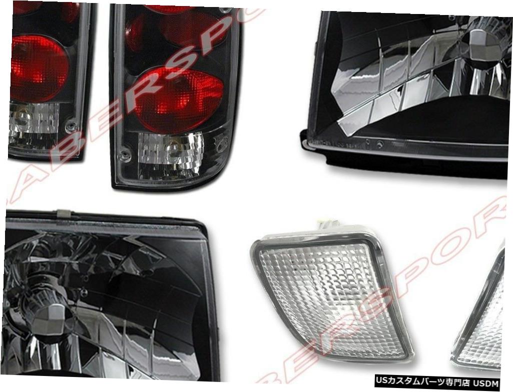 Tail light 98-00 Tacoma 4WD / PreRunnerのブラックヘッドライト+テールライト+バンパーライト Black Headlights + Taillights + Bumper lights for 98-00 Tacoma 4WD / PreRunner 【並行輸入品】