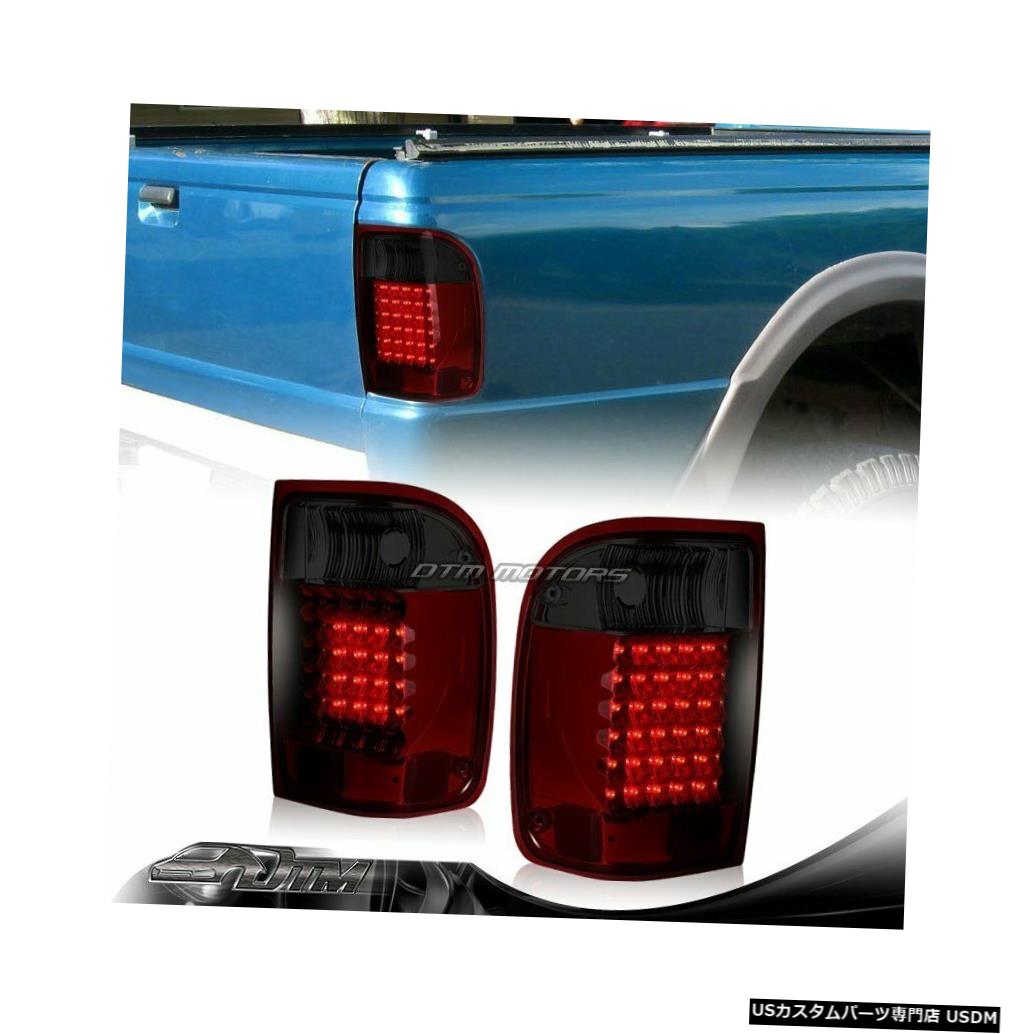 Tail light 1993-2000フォードレンジャー赤/煙レンズLEDリアブレーキテールライトランプ For 1993-2000 Ford Ranger Red/Smoke Lens LED Rear Brake Tail Lights Lamps 【並行輸入品】