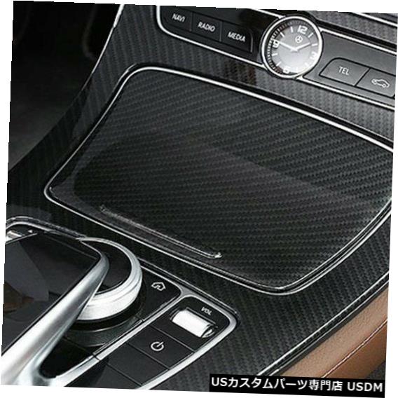 コンソールカバー メルセデスベンツEクラスW213 16-18コンソールギアパネルカバーのカーボンファイバースタイル Carbon Fiber Style For Mercedes Benz E-Class W213 16-18 Console Gear Panel Cover 【並行輸入品】