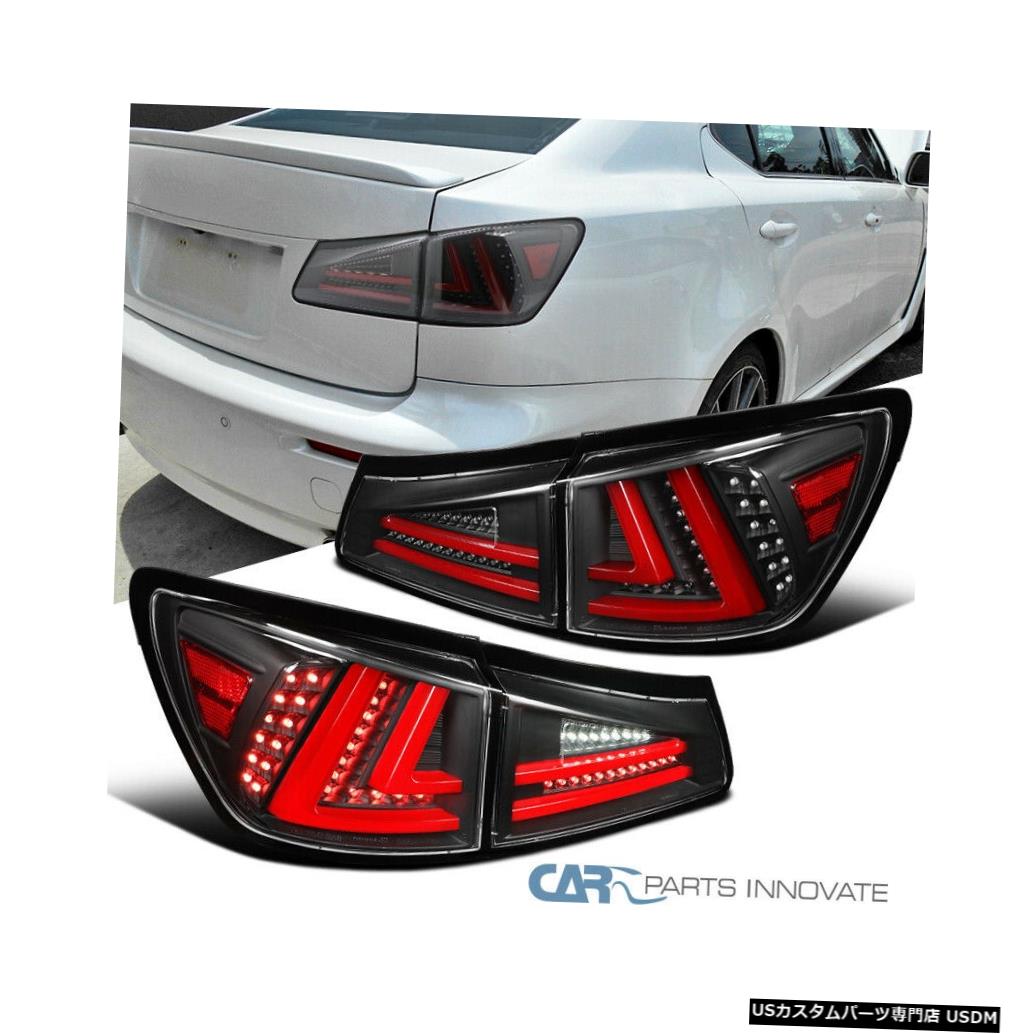 Tail light レクサス06-08 IS250 IS350赤色LEDバーテールライトリアブレーキランプ交換用 For Lexus 06-08 IS250 IS350 Red LED Bar Tail Lights Rear Brake Lamps Replacement 【並行輸入品】