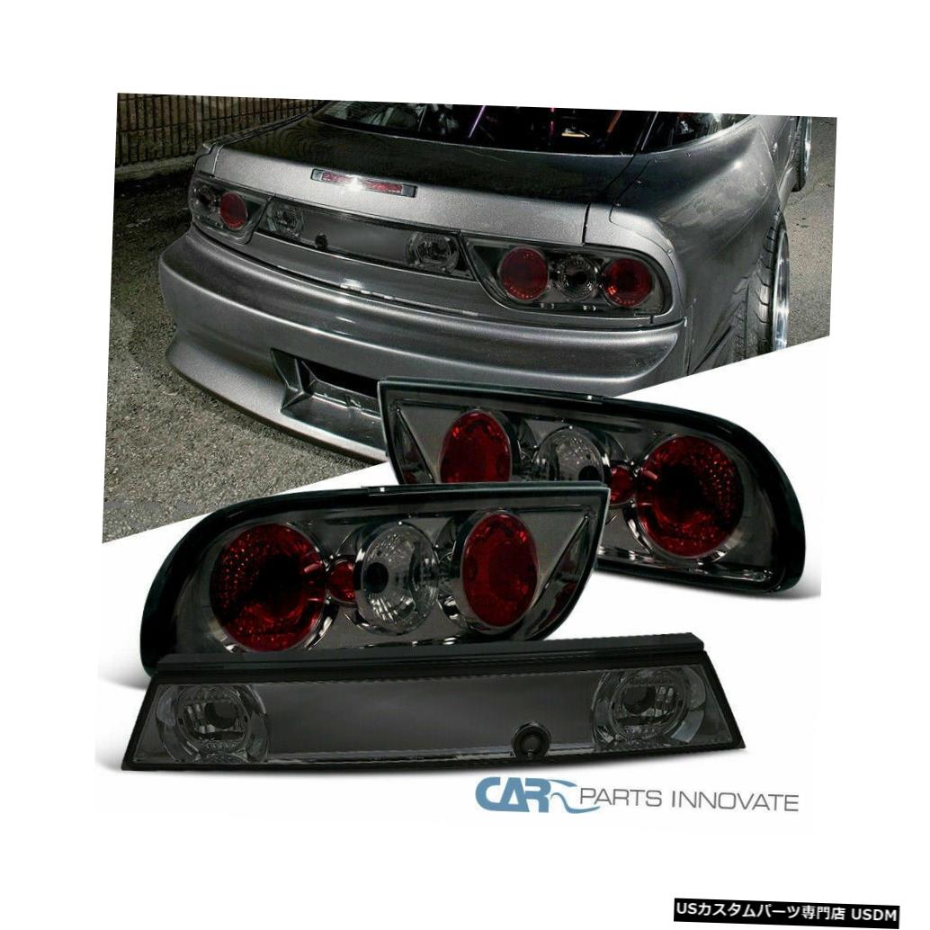 Tail light 日産用89-94 240SX S13ハッチバックスモークテールブレーキライト+色付きセンタートランク For Nissan 89-94 240SX S13 Hatchback Smoke Tail Brake Lights+Tinted Center Trunk 【並行輸入品】