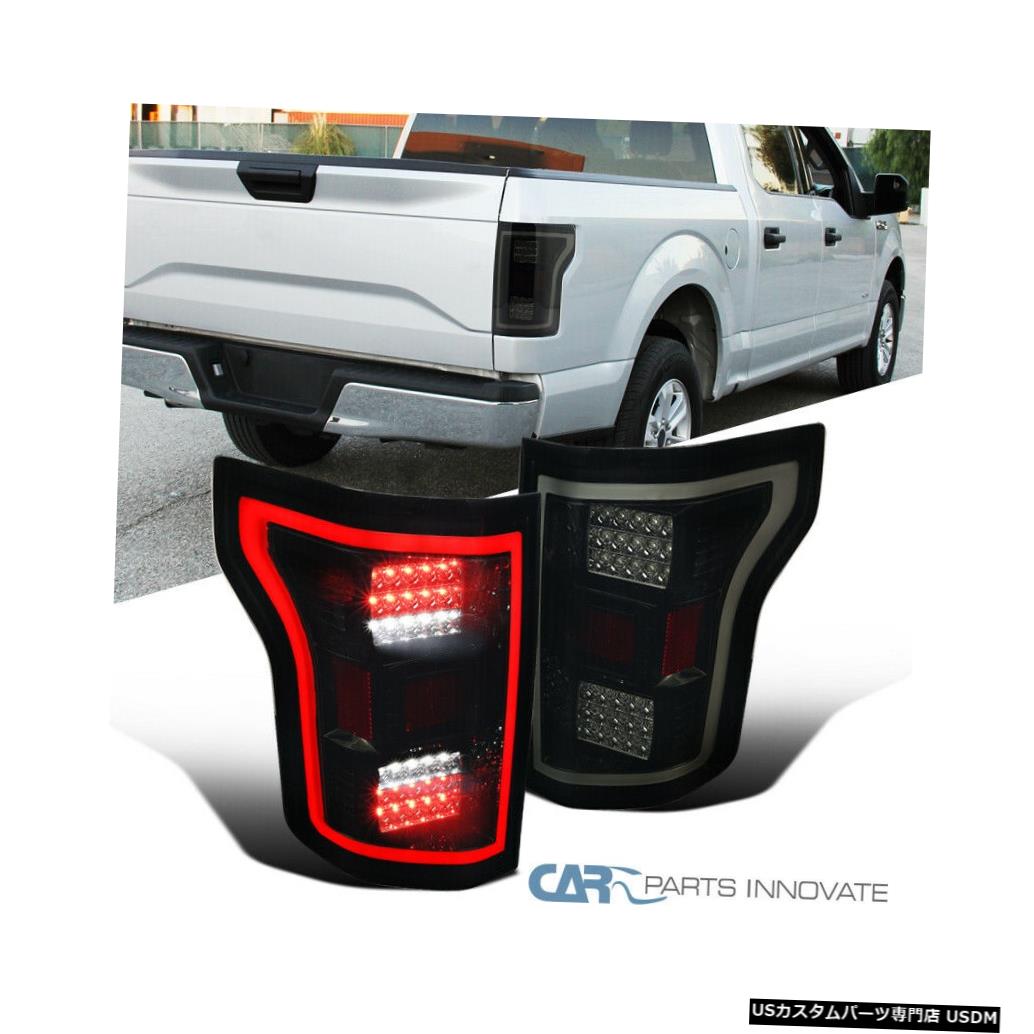 Tail light フォード18-20 F150の光沢のある黒い完全なLED棒駐車テールライトブレーキランプのため For Ford 18-20 F150 Glossy Black Full LED Bar Parking Tail Lights Brake Lamps 【並行輸入品】