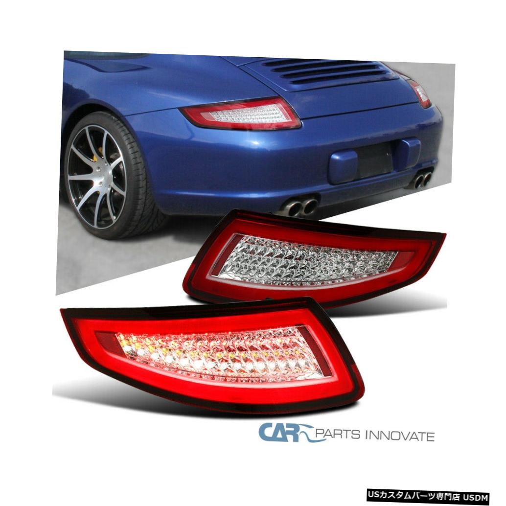 Tail light 05-08ポルシェ911 997 GT3 GT2ターボカレラタルガレッドクリアLEDテールライト For 05-08 Porsche 911 997 GT3 GT2 Turbo Carrera Targa Red Clear LED Tail Lights 【並行輸入品】