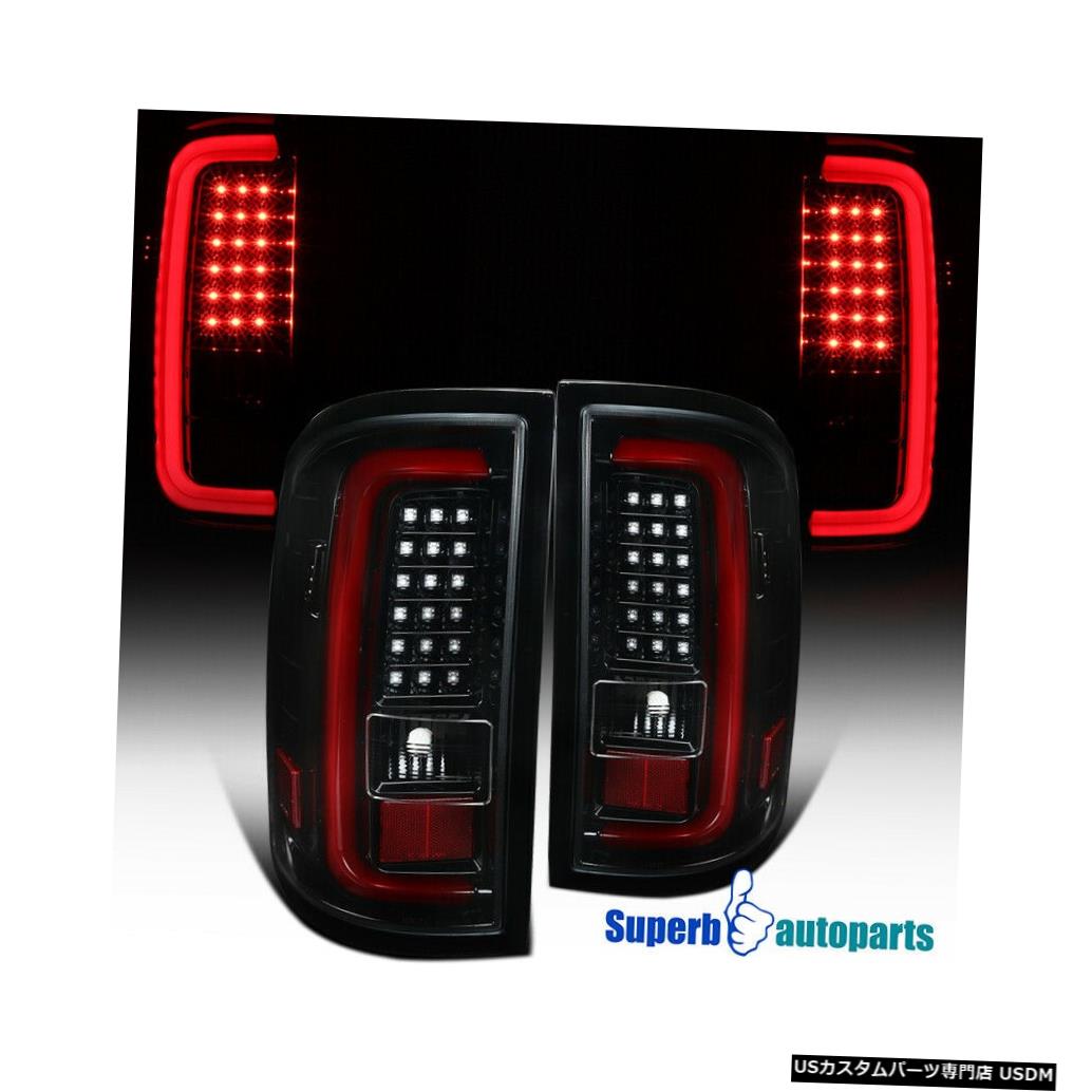 Tail light 2014-2018 GMCシエラ1500 2500HD 3500HD LEDテールブレーキライトシャイニーブラック For 2014-2018 GMC Sierra 1500 2500HD 3500HD LED Tail Brake Lights Shiny Black 【並行輸入品】