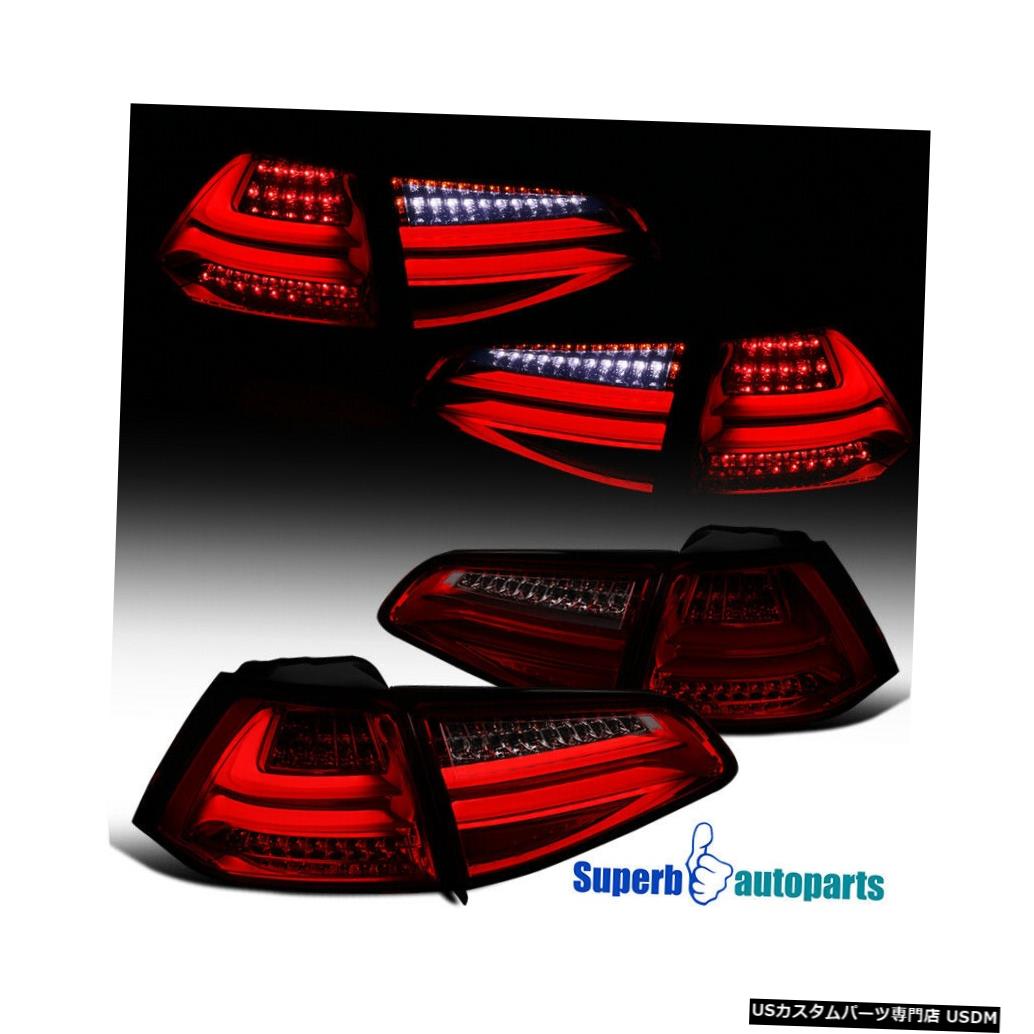 Tail light 2015-2017 VWゴルフMK7交換用赤/煙フルLEDテールライトブレーキランプ For 2015-2017 VW Golf MK7 Replacement Red/Smoke Full LED Tail Lights Brake Lamp 【並行輸入品】