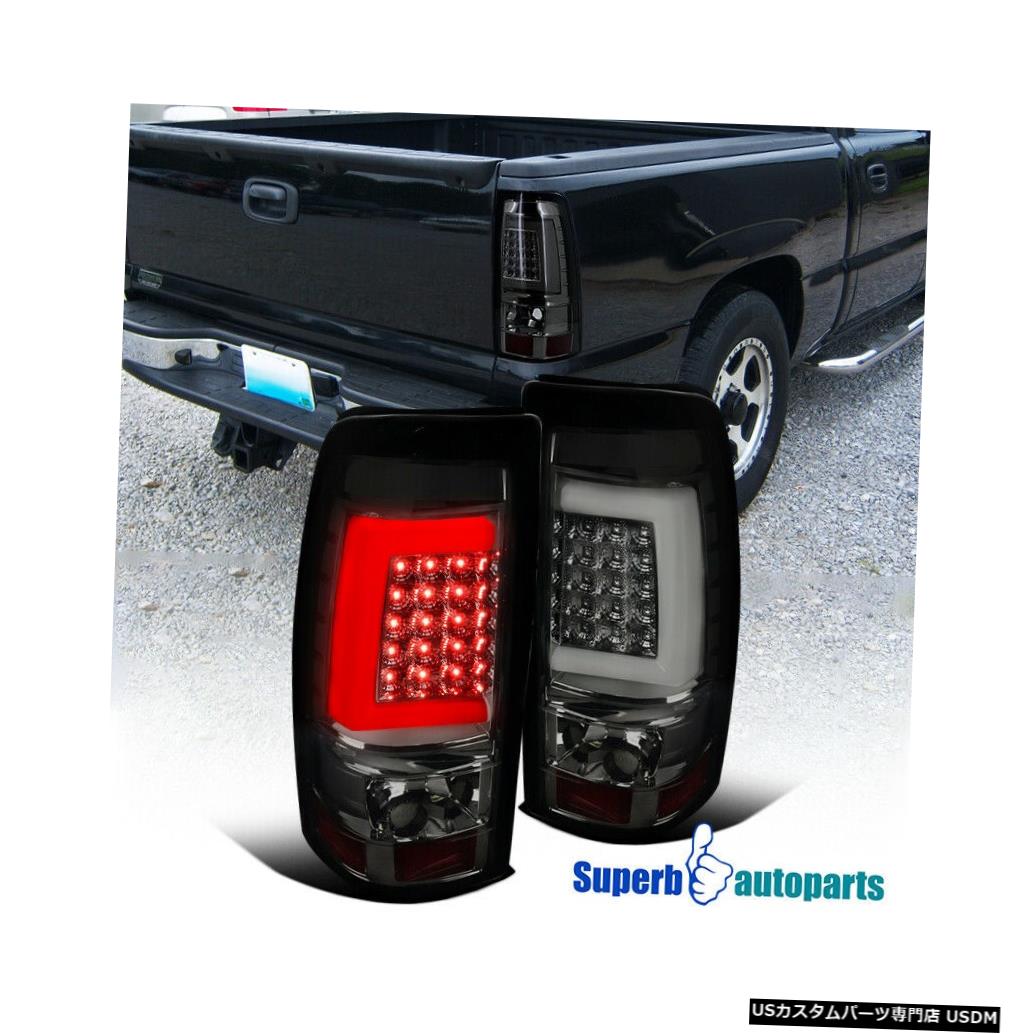 Tail light 2003-2006シェビーシルバラード1500 2500 3500 LEDチューブブレーキテールライトスモーク For 2003-2006 Chevy Silverado 1500 2500 3500 LED Tube Brake Tail Lights SMOKE 【並行輸入品】