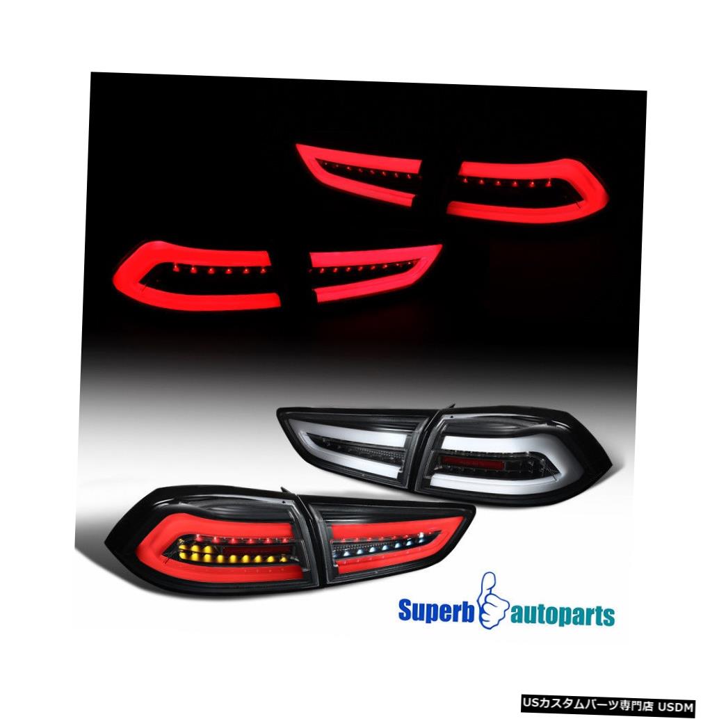 Tail light 2008-2017 Mitsubishi Lancer / Evo BlackフルLED DRLブレーキランプテールライト For 2008-2017 Mitsubishi Lancer/ Evo Black Full LED DRL Brake Lamps Tail Lights 【並行輸入品】