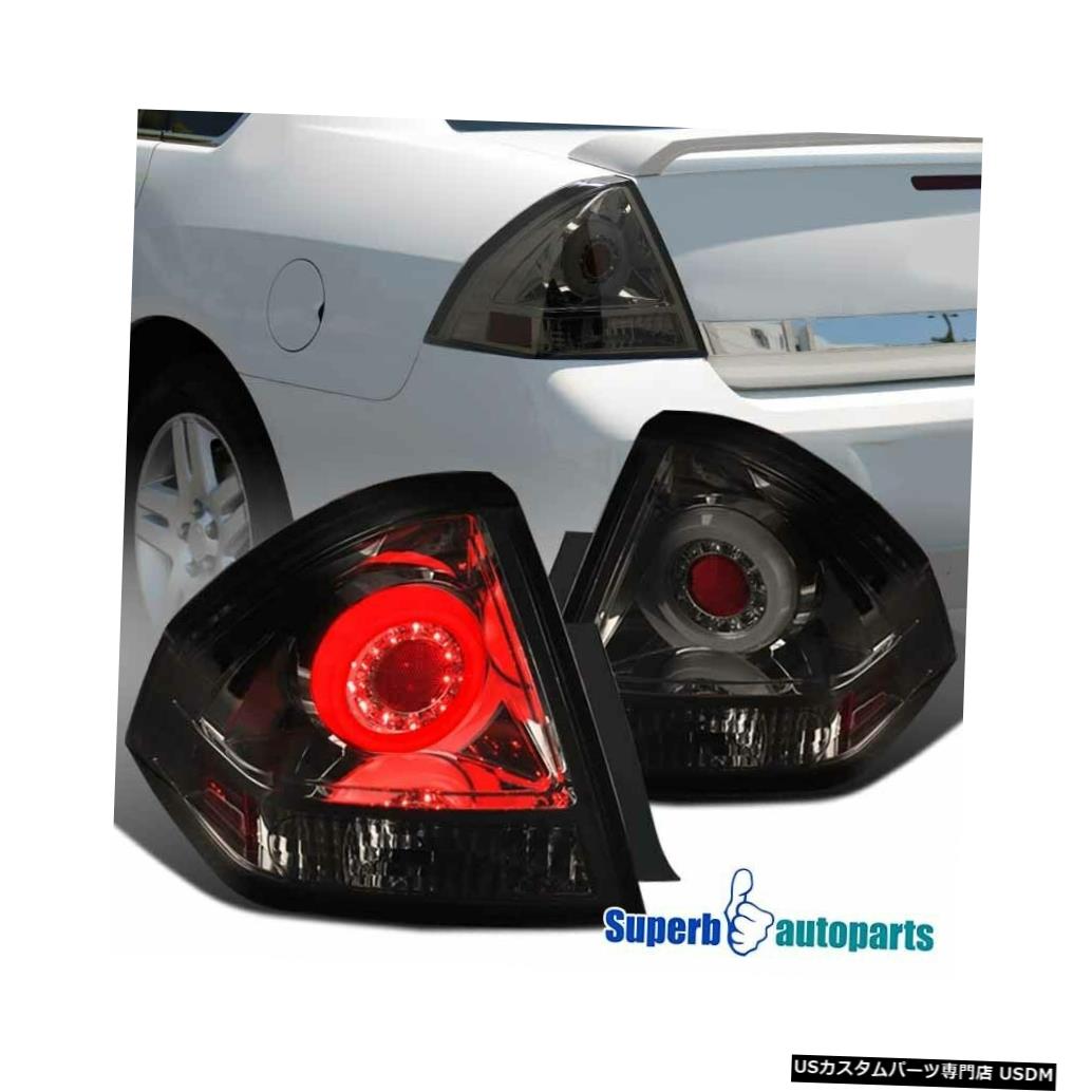 Tail light 2006-2013シボレーインパラ煙Halo LED DRLテールライトリアブレーキランプ For 2006-2013 Chevy Impala Smoke Halo LED DRL Tail Lights Rear Brake Lamps 【並行輸入品】