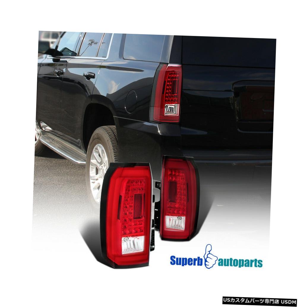 Tail light 2015-2018ユーコンXLレッドLEDリアLEDブレーキライトテールランプW / LEDチューブ For 2015-2018 Yukon XL Red LED Rear LED Brake Lights Tail Lamp W/LED Tube 【並行輸入品】 71,935円