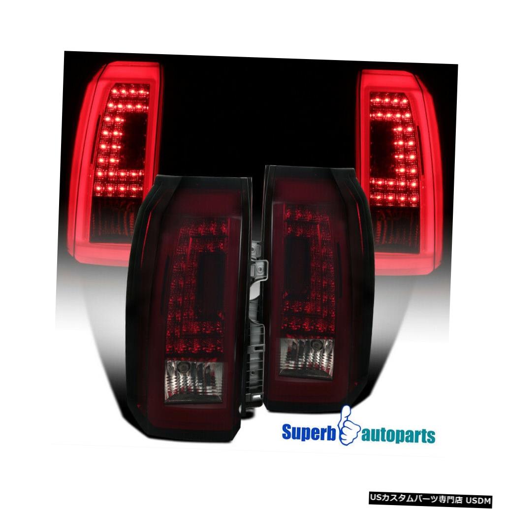 Tail light 2015-2018タホ郊外LEDテールライトブレーキストップランプ赤暗い煙 For 2015-2018 Tahoe Suburban LED Tail Lights Brake Stop Lamps Red Dark Smoke 【並行輸入品】