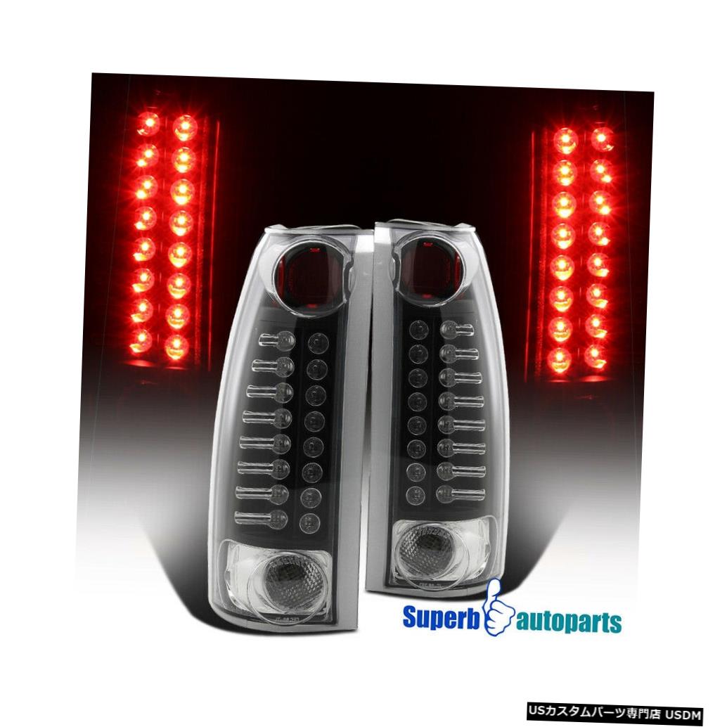 Tail light 1988-1998年のシボレーC10 LEDテールライトブラックブレザーシルバラードシエラユーコン For 1988-1998 Chevy C10 LED Tail Lights Black Blazer Silverado Sierra Yukon 【並行輸入品】