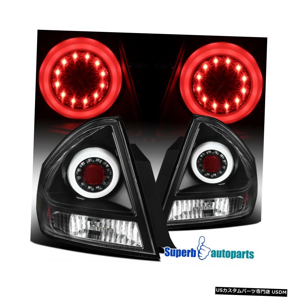 Tail light 2006-2013シェビーインパラブラックハローLED DRLテールライトリアブレーキランプ For 2006-2013 Chevy Impala Black Halo LED DRL Tail Lights Rear Brake Lamps 【並行輸入品】