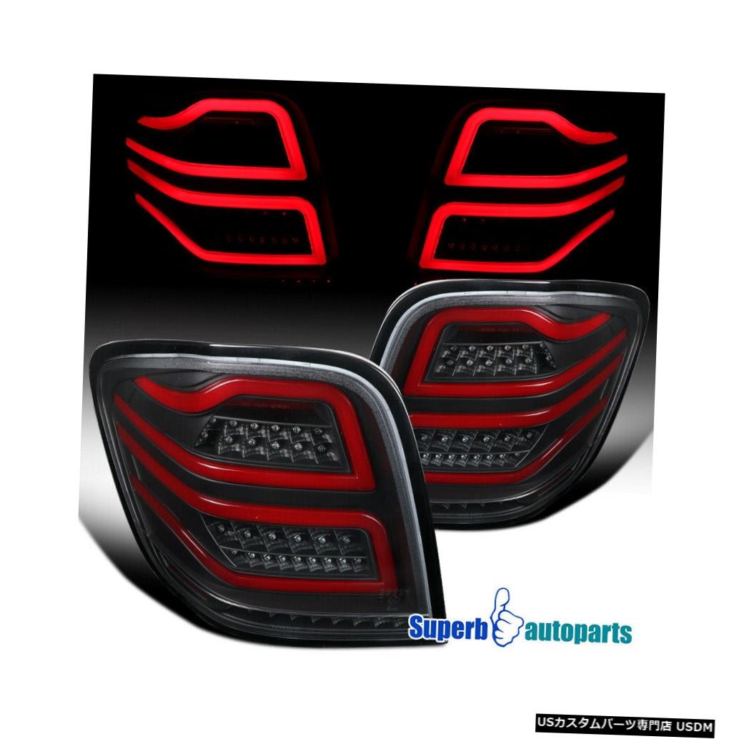 Tail light 2006?2011年MLクラスW164ブラックLEDテールライトリアブレーキランプ（レッドバーDRL付き） For 2006-2011 ML-Class W164 Black LED Tail Lights Rear Brake Lamp w/ Red Bar DRL 【並行輸入品】