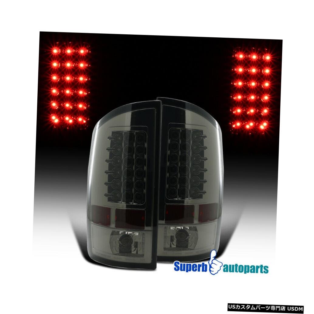 Tail light 2007-2008ダッジラム2PC 1500 2500 3500ブラックLEDテールライトブレーキランプ For 2007-2008 Dodge Ram 2PC 1500 2500 3500 Black LED Tail Lights Brake Lamps 【並行輸入品】