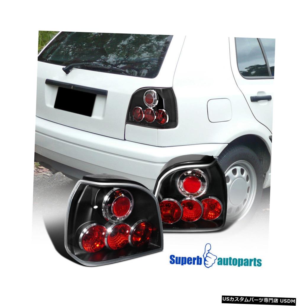 Tail light 1993-1998フォルクスワーゲンゴルフMK3テールライトブレーキランプブラック For 1993-1998 Volkswagen Golf MK3Tail Lights Brake Lamp Black 【並行輸入品】