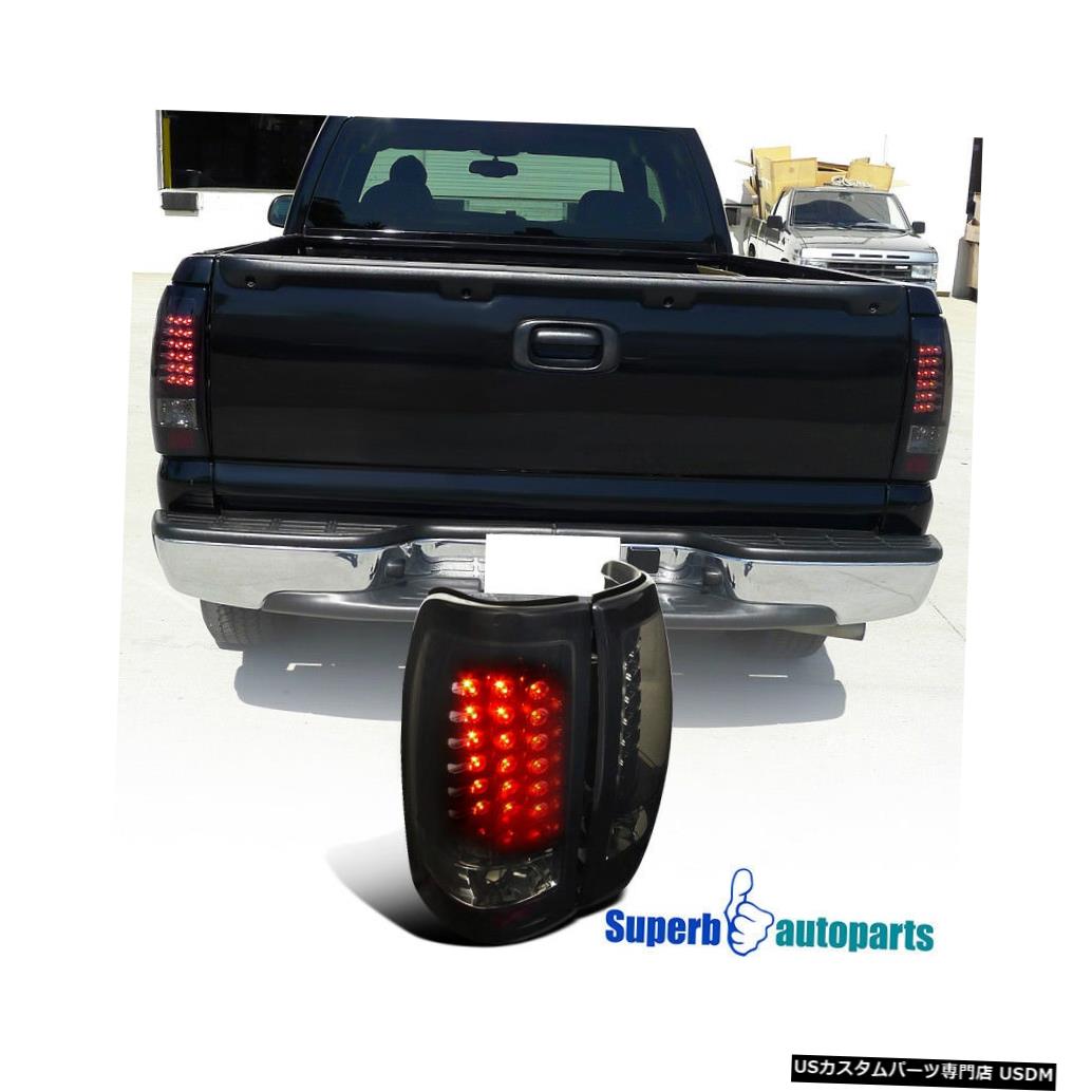 Tail light 1999-2002シェビーシルバラード/ GMCシエラLEDテールブレーキライトグロスブラック For 1999-2002 Chevy Silverado/ GMC Sierra LED Tail Brake Lights Glossy Black 【並行輸入品】