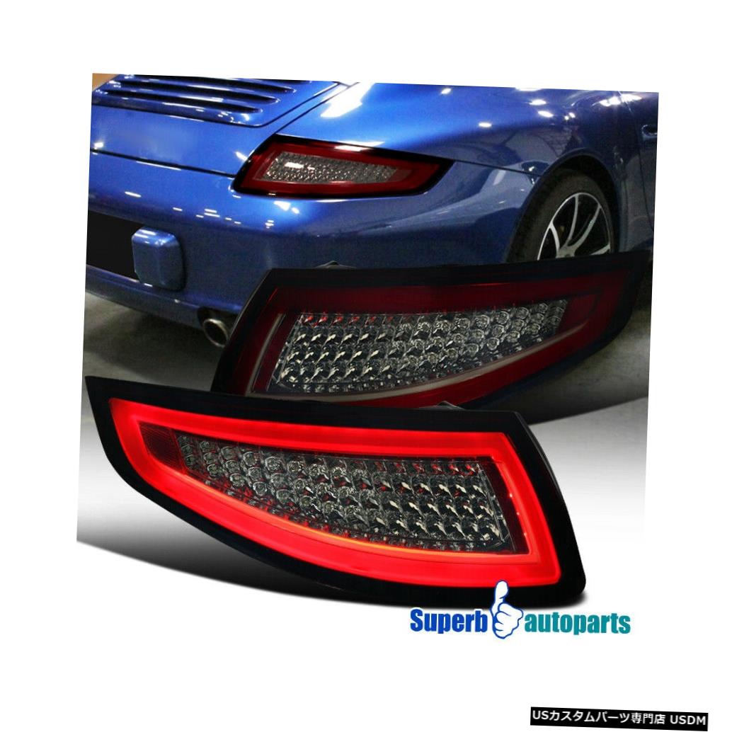 Tail light 2005-2008ポルシェ911 997カレラタルガGTターボレッド+スモークLEDテールランプ For 2005-2008 Porsche 911 997 Carrera Targa GT Turbo Red+Smoke LED Tail Lamps 【並行輸入品】|カスタムパーツ WORLD倉庫