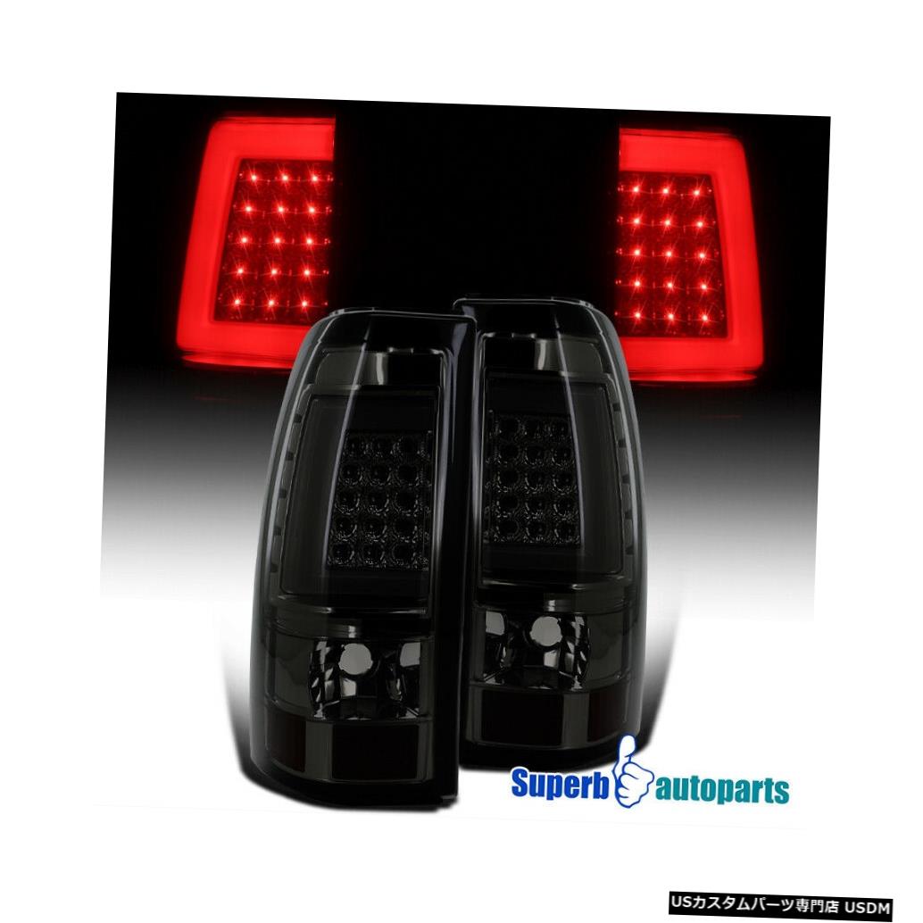 Tail light 1999-2002シボレーシルバラードGMCシエラLEDチューブブレーキテールライトランプSMOKE For 1999-2002 Chevy Silverado GMC Sierra LED Tube Brake Tail Lights Lamps SMOKE 【並行輸入品】
