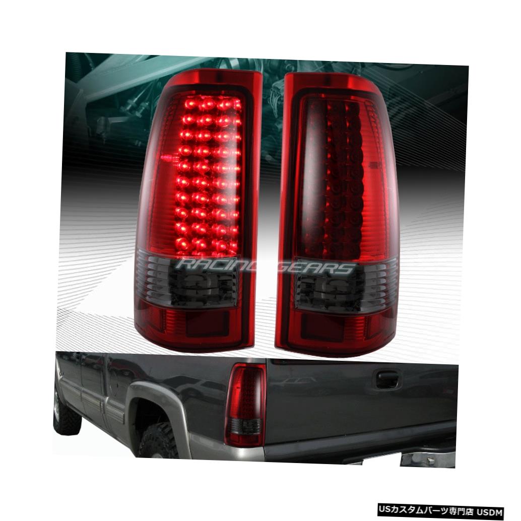 Tail light クロームハウジングレッド/スモークレンズLEDテールライトフィット99-02シェビーシルバラード1500 2500 Chrome Housing Red/Smoke Lens LED Tail Light Fit 99-02 Chevy Silverado 1500 2500 【並行輸入品】
