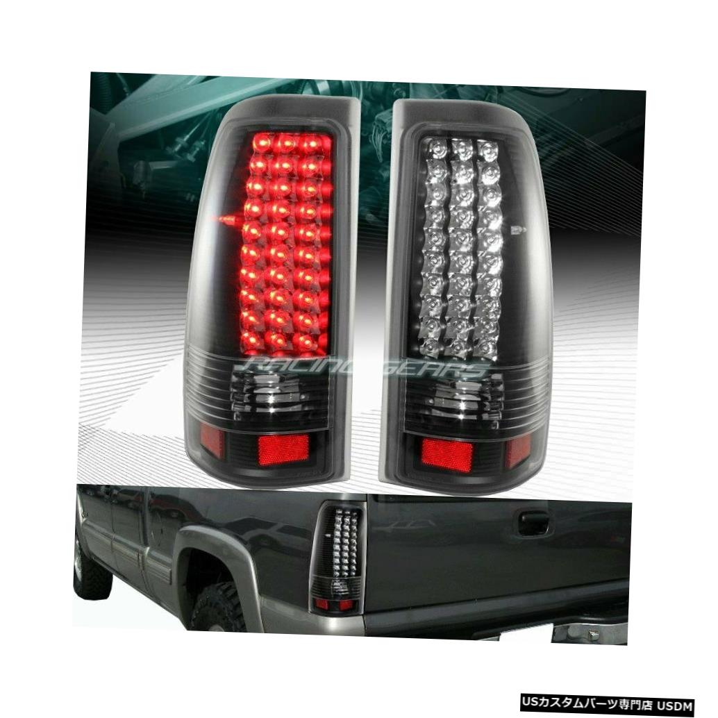 Tail light ブラックハウジングレッドLEDテールライトフィットシェビー/ GMCシルバラードシエラ1500 2500 3500 Black Housing Red LED Tail Lights Fit Chevy/GMC Silverado Sierra 1500 2500 3500 【並行輸入品】