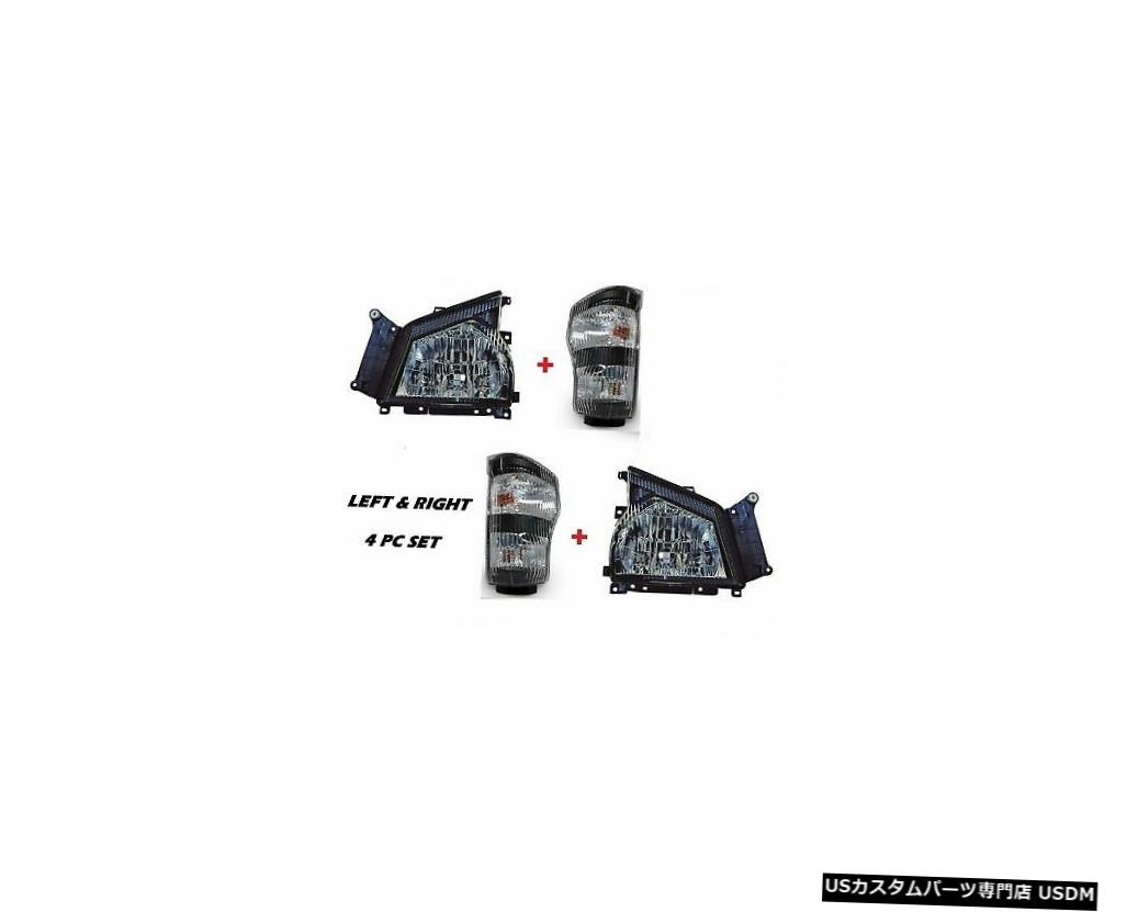 Tail light いすZ NPR NQR 2004 2005 2006 2007トラックターンシグナルライトヘッドライトセット4PC ISUZU NPR NQR 2004 2005 2006 2007 TRUCK TURN SIGNAL LIGHTS HEADLIGHTS SET 4PC 【並行輸入品】