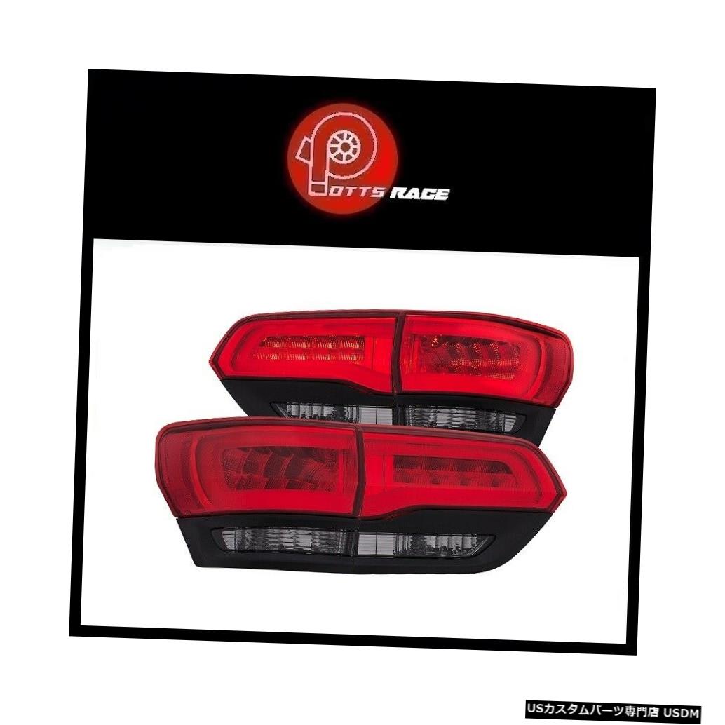Tail light アンゾブラックレッド/スモーク光ファイバーLEDテールライトはジープグランドチェロキー14-17に適合 Anzo Black Red/Smoke Fiber Optic LED Tail Lights Fits Jeep Grand Cherokee 14-17 【並行輸入品】
