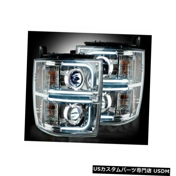ヘッドライト Recon 264275CLCクリアクロームプロジェクターヘッドライトキット（14-17シェビーシルバラード用） Recon 264275CLC Clear Chrome Projector Headlights Kit for 14-17 Chevy Silverado 【並行輸入品】｜カスタムパーツ WORLD倉庫