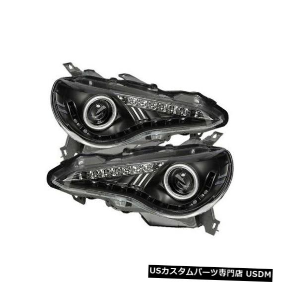 ヘッドライト スパイダー5075475 DRL LEDプロジェクターヘッドライトブラック13-13スバルBRZ 2個用NEW Spyder 5075475 DRL LED Projector Headlights Black For 13-14 Subaru BRZ 2pc NEW 【並行輸入品】