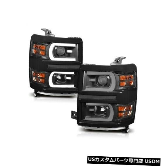 ヘッドライト Anzo 111412プロジェクターヘッドライトセット（14-15シェビーシルバラード1500用） Anzo 111412 Projector Headlight Set w/Amber For 14-15 Chevy Silverado 1500 NEW 【並行輸入品】