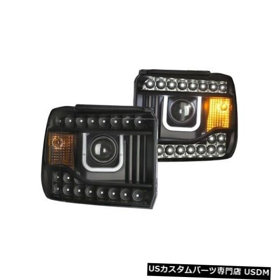 ヘッドライト Anzo 111316プロジェクターヘッドライトセット2個、Uバー付き、15-16 GMCシエラ3500 HD用NEW Anzo 111316 Projector Headlight Set 2pc w/U-Bar For 15-16 GMC Sierra 3500 HD NEW 【並行輸入品】|カスタムパーツ WORLD倉庫