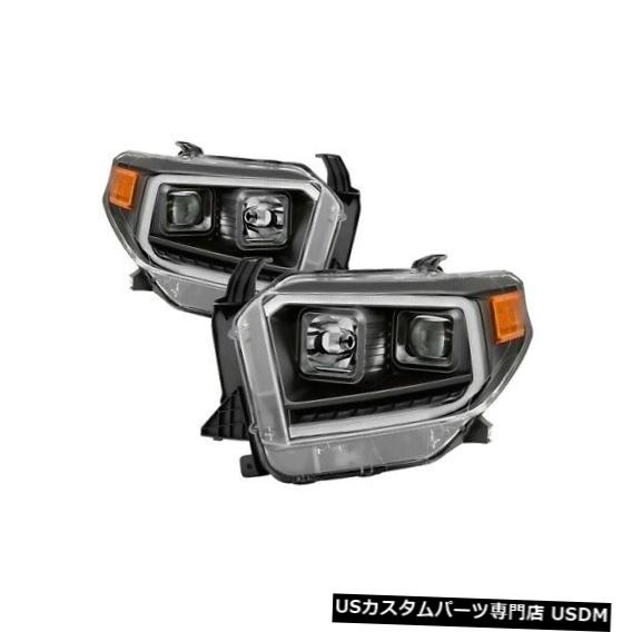 ヘッドライト スパイダー9043024 DRL LEDライトバープロジェクターヘッドライトブラック（14-18タンドラ用）NEW Spyder 9043024 DRL LED Light Bar Projector Headlight Black For 14-18 Tundra NEW 【並行輸入品】