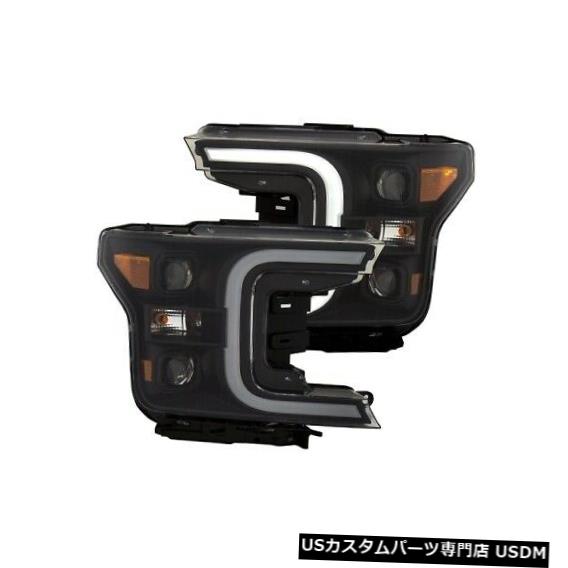 ヘッドライト Anzo 111398プロジェクターヘッドライトセットブラック/ 19-18 F150用アンバーNEW Anzo 111398 Projector Headlight Set Black w/Amber For 18-19 F150 NEW 【並行輸入品】