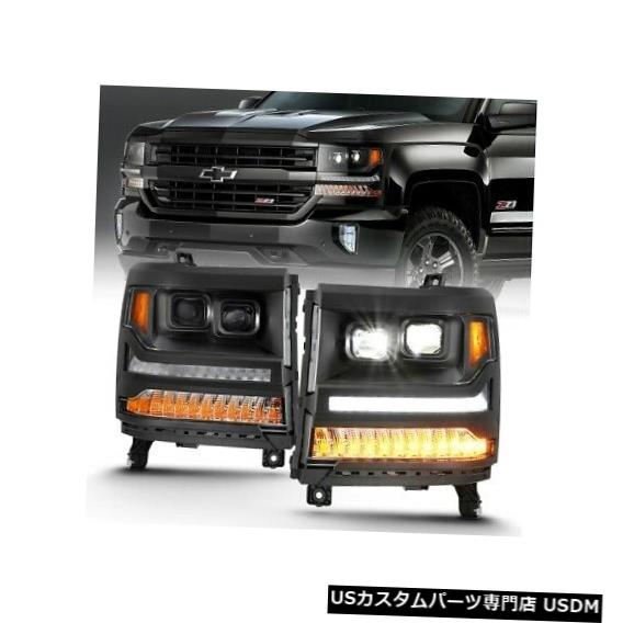 ヘッドライト Anzo 111420 LEDプロジェクターヘッドライト（16-18インチSilverado 1500用Plankスタイル付き）NEW Anzo 111420 LED Projector Headlight w/Plank Style For 16-18 Silverado 1500 NEW 【並行輸入品】｜カスタムパーツ WORLD倉庫