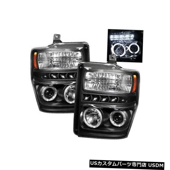 ヘッドライト Spyder 5010575 Halo LEDプロジェクターヘッドライトブラック08-10 Ford F450 SD 2pc NEW Spyder 5010575 Halo LED Projector Headlight Black For 08-10 Ford F450 SD 2pc NEW 【並行輸入品】