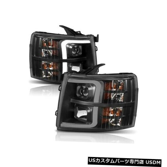 ヘッドライト Anzo 111410プロジェクターヘッドライトセット、アンバー付き07-13シルバラード3500 HD NEW Anzo 111410 Projector Headlight Set w/Amber For 07-13 Silverado 3500 HD NEW 【並行輸入品】