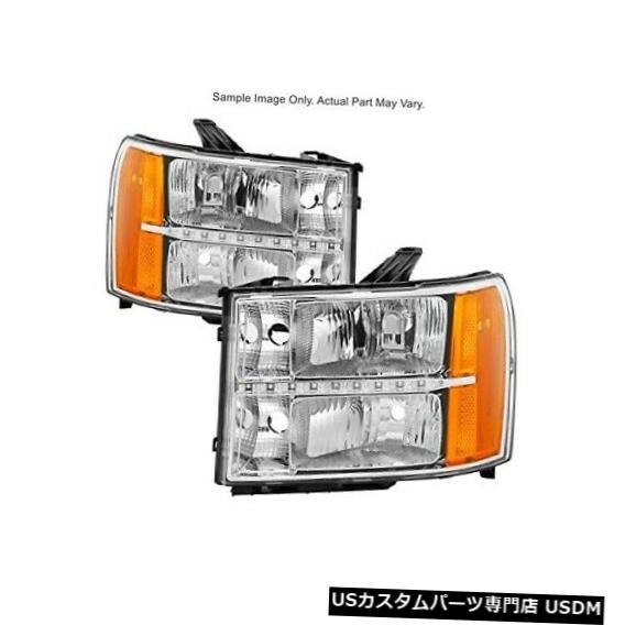 ヘッドライト Spyder 9037436 07-13 GMCシエラペアクロム用クリスタルヘッドライト Spyder 9037436 Crystal HeadLights For 07-13 GMC Sierra Pair Chrome 【並行輸入品】