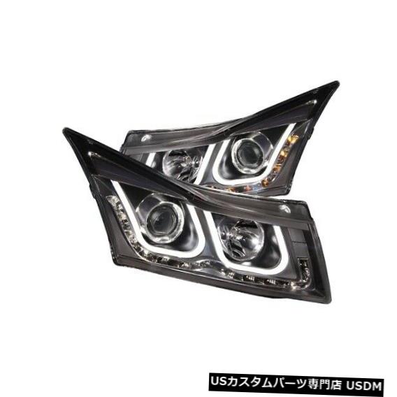 ヘッドライト Anzo 121462プロジェクターヘッドライトセット2個（Uバー付き11-15シェビークルーズ用）NEW Anzo 121462 Projector Headlight Set 2pc w/U-Bar For 11-15 Chevy Cruze NEW 【並行輸入品】
