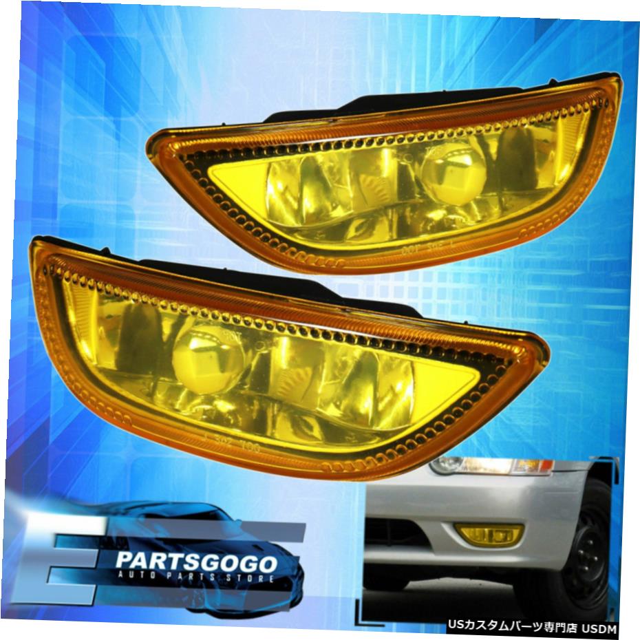 01 02カローラバンパーイエローレンズフォグランプランプアセンブリペア左+右用 For 01 02 Corolla Bumper Yellow Lens Fog Lights Lamps Assembly Pair Left+Right 【並行輸入品】