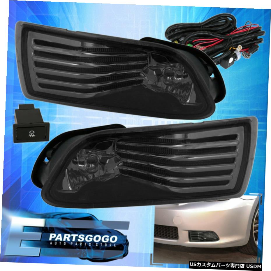04-07サイオン・tCの交換のためにスモークレンズフォグランプランプ+配線リレーをアップグレード For 04-07 Scion Tc Replacement Upgrade Smoked Lens Fog Lights Lamp+ Wiring Relay 【並行輸入品】