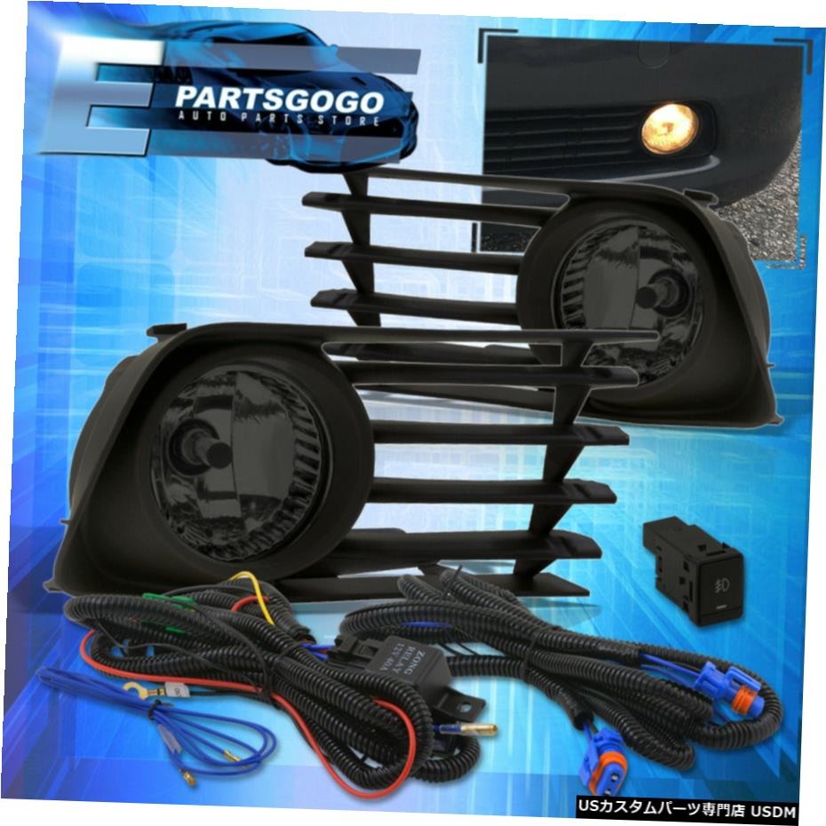 04-09トヨタのプリウスXW20フロントバンパードライビングスモークフォグランプ用ランプ+電球 For 04-09 Toyota Prius XW20 Front Bumper Driving Smoked Fog Lights Lamps + Bulbs 【並行輸入品】
