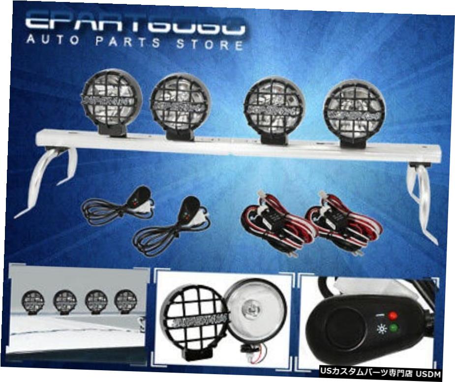 4オフロード4x4フォグライトランプhidキット 屋根の樋のセット 配線スイッチのラック Set Of 4 Off Road 4x4 Fog Light Lamp Hid Kit Roof Gutter Rack Wiring Switch Elteachermurcia Com
