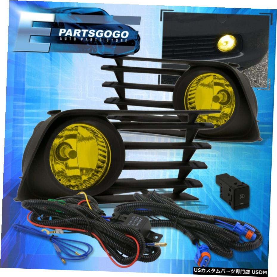 04-09トヨタのプリウスXW20フロントバンパードライビングイエローフォグランプ用ランプ+電球 For 04-09 Toyota Prius XW20 Front Bumper Driving Yellow Fog Lights Lamps + Bulbs 【並行輸入品】
