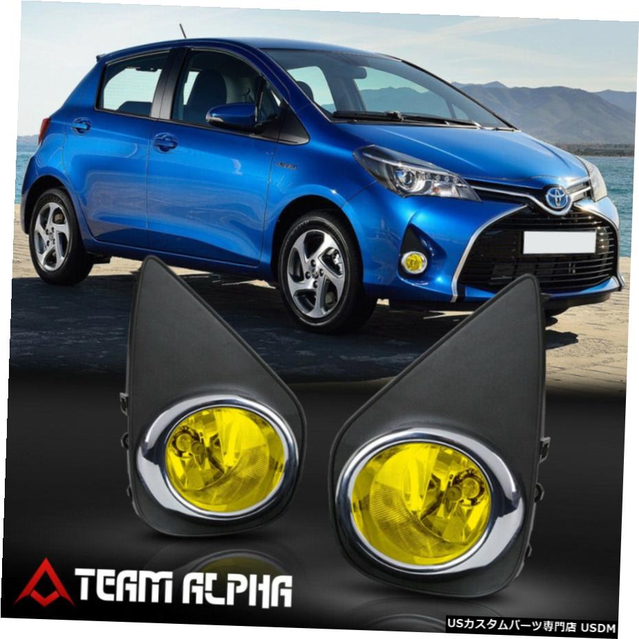 はめあい2015-2016トヨタヤリスHB [イエロー]バンパーフォグライトのw /スイッチ+ハーネス+ベゼル Fits 2015-2016 Toyota Yaris HB [Yellow] Bumper Fog Light w/Switch+Harness+Bezel 【並行輸入品】