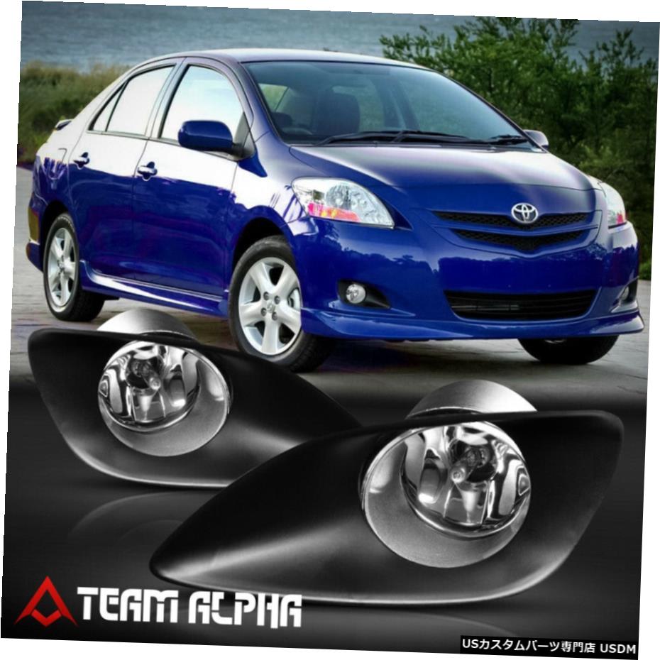 はめあい2007-2011トヨタヤリス4DR [クリア]バンパーフォグライトのw /スイッチ+ハーネス+ベゼル Fits 2007-2011 Toyota Yaris 4Dr [Clear] Bumper Fog Light w/Switch+Harness+Bezel 【並行輸入品】