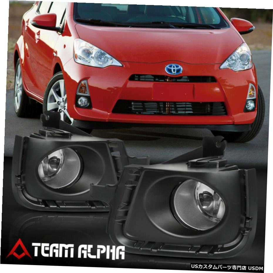 はめあい2012-2014トヨタプリウスC [クリア]バンパーフォグライトランプワット/スイッチ+ハーネス+ベゼル Fits 2012-2014 Toyota Prius C[Clear]Bumper Fog Light Lamp w/Switch+Harness+Bezel 【並行輸入品】